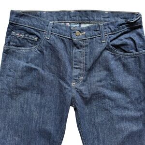 Tyndale Versa Men's Straight Jeans Size 34 x 32 Blue Flame Resistant Dark Wash